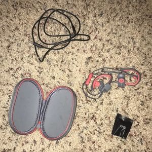 Grey/Pink Beats Headphones